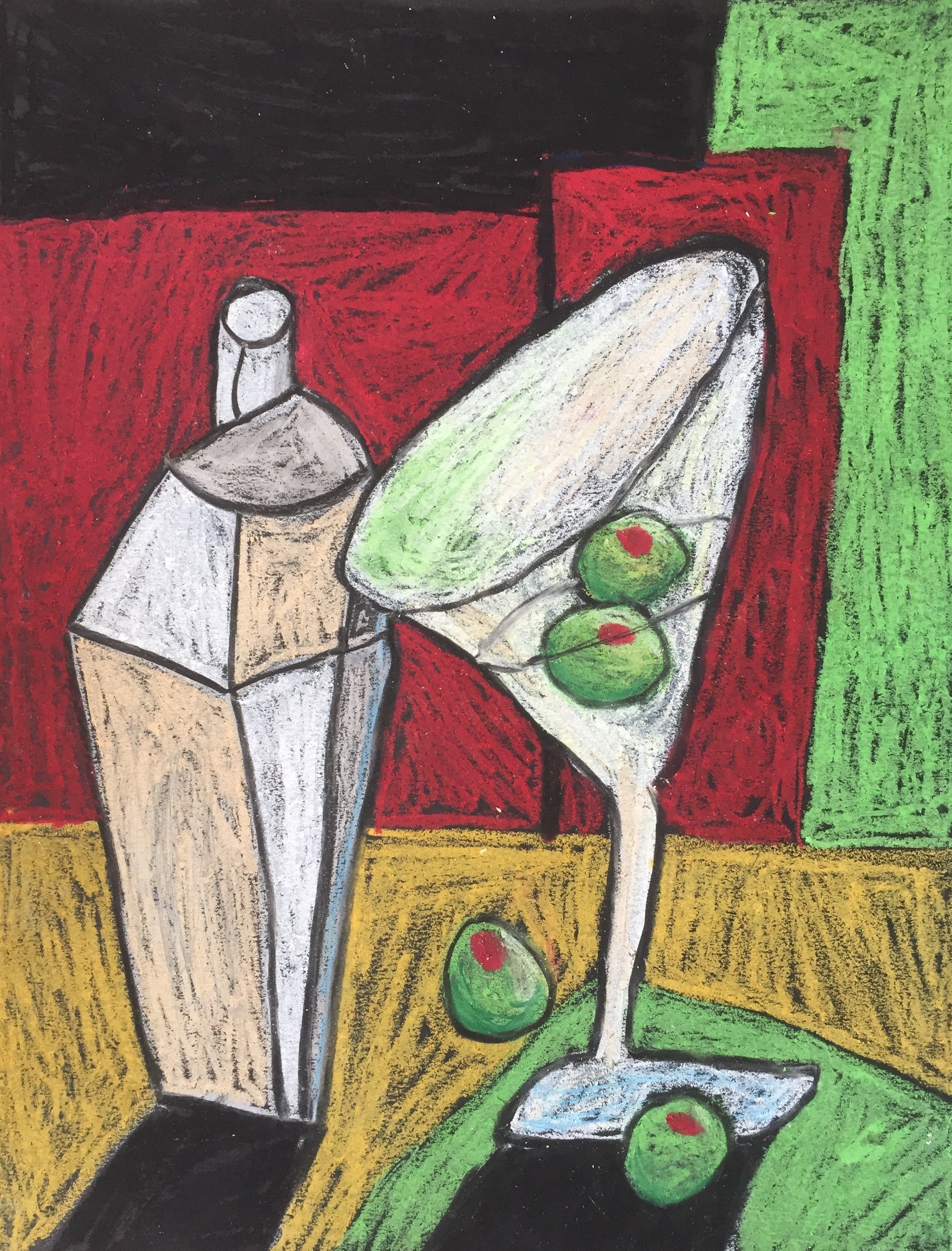 Cubist Martini Glass
